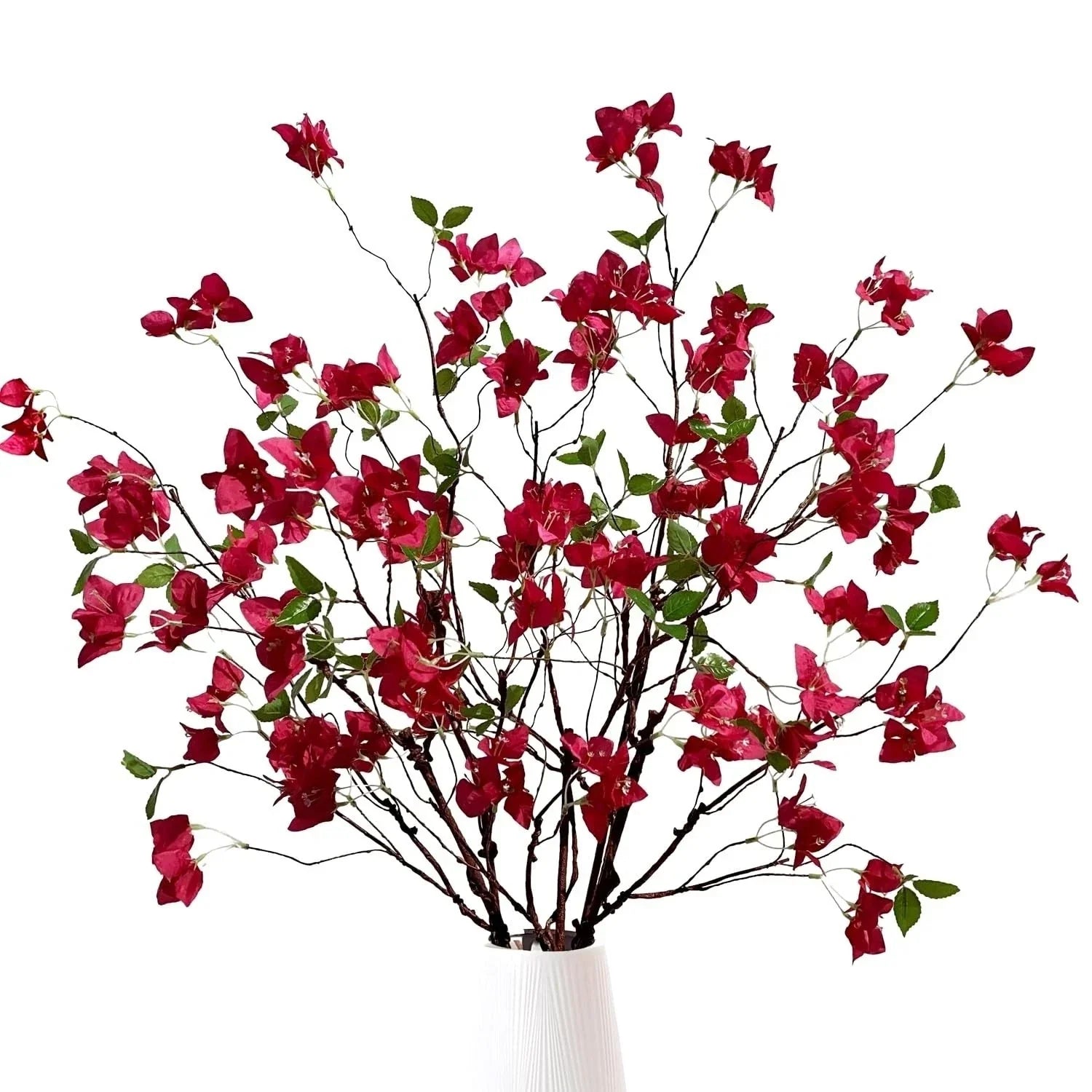 Artificial Bougainvillea Flower Branches Silk Bougainvillea Stems with Dried