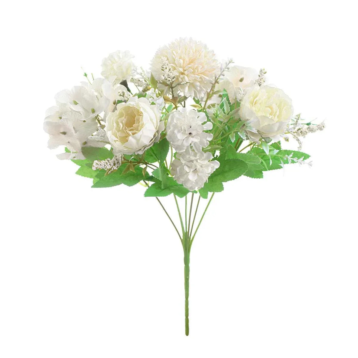 Artificial 9 Heads Silk Peony Flowers Wedding Bouquet Home Party Outdoor Decor